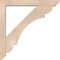 Ekena Millwork Olympic Slat Smooth Bracket w/ Offset Brace, Douglas Fir, 5 1/2"W x 38"D x 38"H BKT0604X38X38OLY06SDF - alternate 2